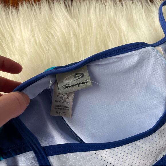 Champion C9 One Piece Swimsuit Blue & White NWOT Racerback - Picture 6 of 6